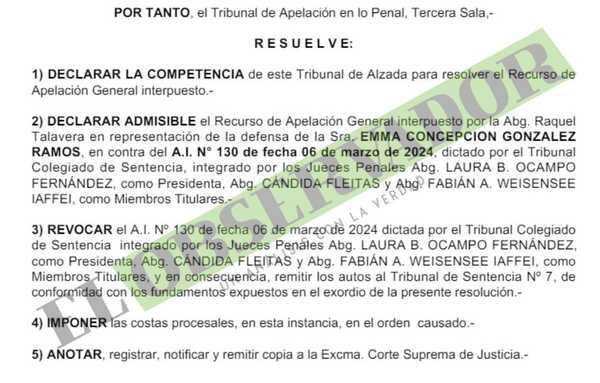 Cámara revoca unificación de causas al condenado Ramón González Daher