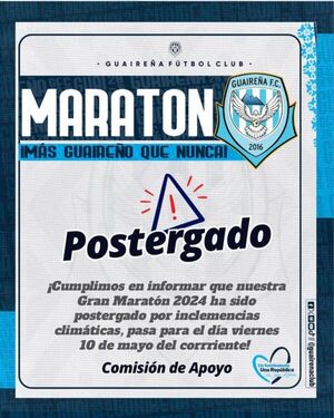 Maratón «Más Guaireño Que Nunca» será el 10 de mayo
