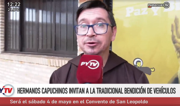 Hermanos Capuchinos realizarán tradicional bendición de vehículos este sábado - .::Agencia IP::.