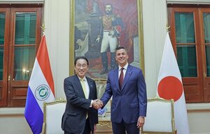 Prime Minister of Japan arrived today and met with President Santiago Peña - .::Agencia IP::.