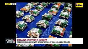 Video: hallan cocaína en cargamento de almidón en aeropuerto que tenía como destino a Europa - Crimen y castigo - ABC Color