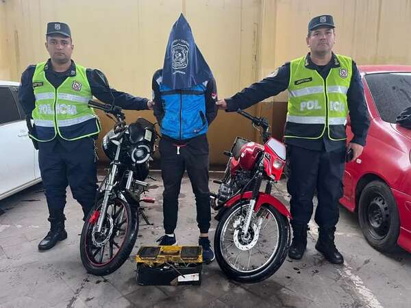 Policía recupera motocicleta robada y aprehende al presunto autor - Policiales - ABC Color