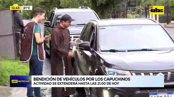 Video: Bendición de vehículos por los Capuchinos - ABC Noticias - ABC Color
