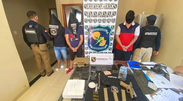 Detienen a tres personas con drogas y armas en Pedro Juan Caballero - Oasis FM 94.3