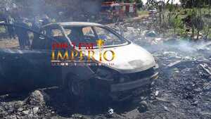 Hallan incinerado vehículo que sería el que fue utilizado para asesinar a Clemencio González - Radio Imperio 106.7 FM