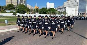 La Nación / Práctica para desfile militar-policial fue todo un espectáculo en la Costanera de Asunción