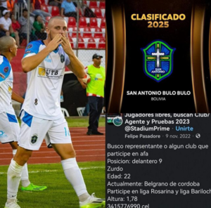 San Antonio de Bulo es el primer clasificado a la Libertadores 2025 y su goleador encontró equipo a través del Facebook