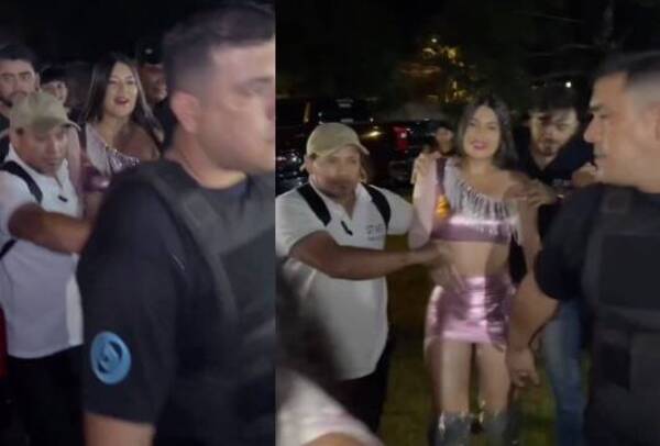 [VIDEO] ¡Haihue! Laurys llegó a Horqueta con seis guardaespaldas