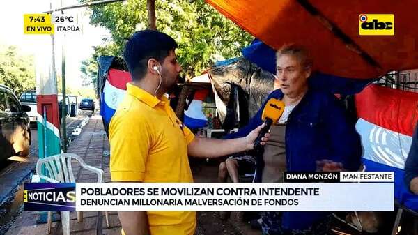 Itapuá: Pobladores se movilizan contra Intendente - ABC Noticias - ABC Color