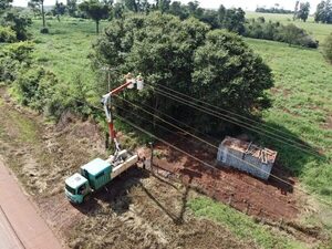 Mantenimiento integral de líneas de distribución eléctrica beneficia a 2.000 clientes en Alto Paraná