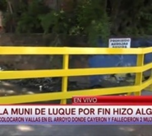 Instalaron vallas donde murieron dos mujeres en un raudal - Paraguay.com