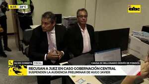 Desvío de fondos en Central: Hugo Javier recusó a juez y se suspendió audiencia  - ABC Noticias - ABC Color