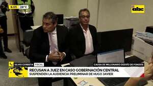 Desvío de fondos en Central: Hugo Javier recusó a juez y se suspendió audiencia - ABC Noticias - ABC Color