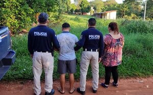 Mujer simuló su secuestro: estaba con su pareja en Itauguá y fueron aprehendidos