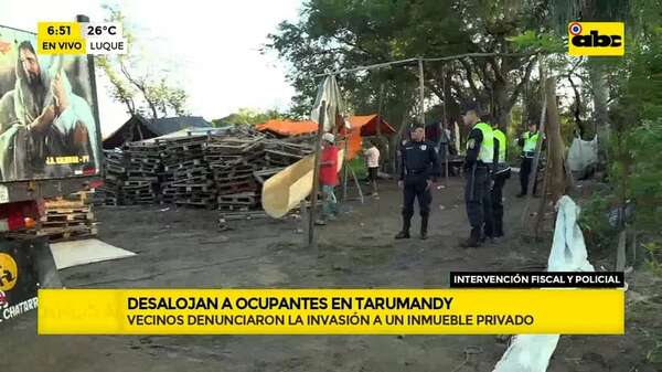 Luque: Desalojan a ocupantes en propiedad de Tarumandy - ABC Noticias - ABC Color