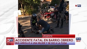 Mujer muere arrollada por un bus en Barrio Obrero - Noticias Paraguay