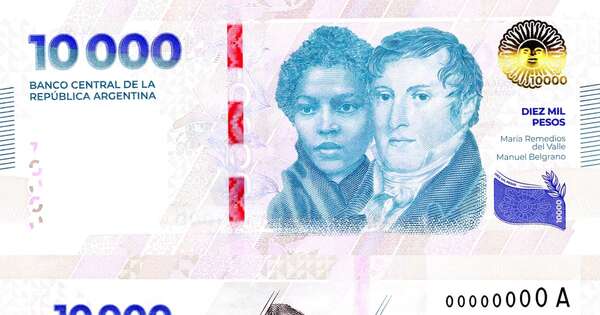 La Nación / Gobierno de Milei lanza nuevo billete de 10.000 pesos