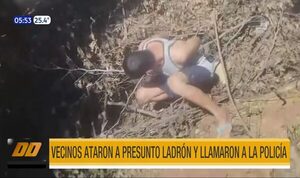 Vecinos atraparon a presunto ladrón y lo entregaron a la Policía en Ñemby | Telefuturo