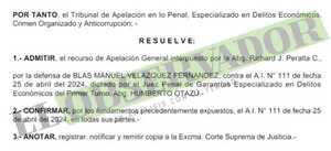 Cámara mantiene arresto domiciliario del exsíndico de Quiebras Blas Velázquez