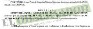 Rechazan nulidad de imputación a Dany Durand por construcción irregular de un edificio de Mocipar Propiedades