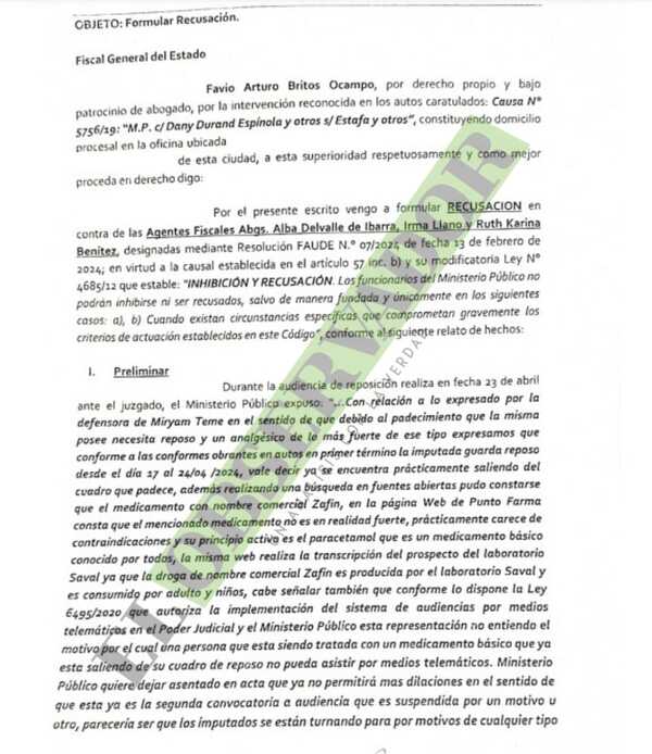 Imputado exdirectivo de Mocipar busca apartar a fiscales