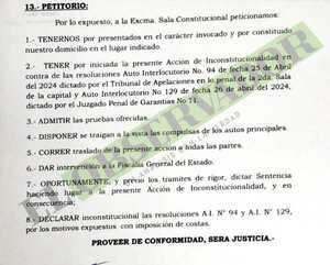 Presenta acción de inconstitucionalidad contra sobreseimiento de médicos en el caso Renato 