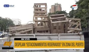 Despejan ''estacionamientos reservados'' en zona del Puerto de Asunción | Telefuturo