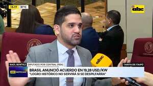 Tarifa de Itaipú: ‘’logro histórico no servirá si se despilfarra’', dice diputado  - ABC Noticias - ABC Color