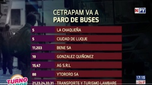Estos son los buses que irán a paro - Noticias Paraguay