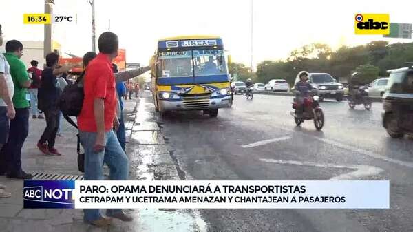 Paro: Opama denunciará en la Fiscalía a los transportistas - ABC Noticias - ABC Color