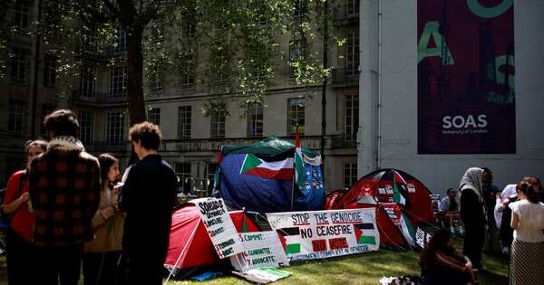 La Nación / Universitarios británicos se suman a la movilización por Gaza