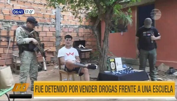 Detienen a joven por vender drogas frente a una escuela | Telefuturo