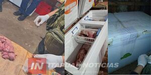  INCAUTARON CASI 100 KILOS DE CARNE EN UN LOCAL DE SAN COSME Y SAN DAMIÁN  - Itapúa Noticias