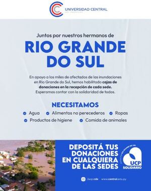 UCP lidera campaña de solidaridad para afectados de graves inundaciones - La Clave