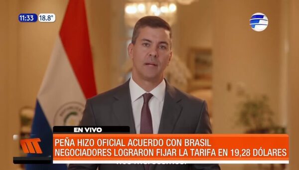 Santiago Peña hizo oficial el acuerdo con Brasil sobre Itaipú | Telefuturo