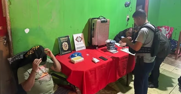Agentes antidrogas desmantelan centro de envío de cocaína en allanamiento en Ciudad del Este