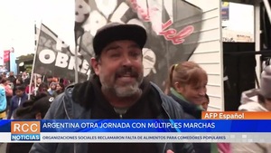 Marchas en Argentina en reclamo de alimentos para comedores populares