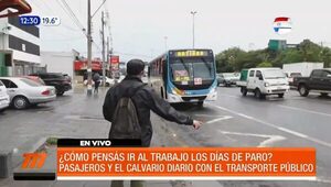¿Cómo pensás ir al trabajo los días de paro del transporte? | Telefuturo