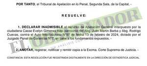 Cámara confirma desestimación de denuncia contra Dip. Arévalo y Paciello 