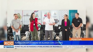 Pobladores de Ñeembucú recibieron sillas de ruedas de parte de Itaipú