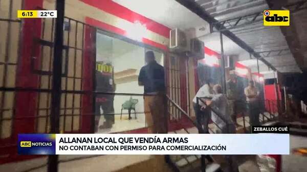 Zeballos Cué: allanan local que vendía armas - ABC Noticias - ABC Color
