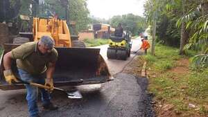 Empezaron los trabajos de bacheo en Caacupé - Nacionales - ABC Color