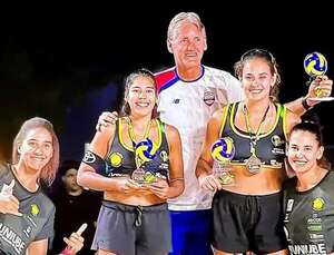Vóley playa: Michelle Valiente y Laura Ovelar se llevan el bronce de Brasil - Polideportivo - ABC Color