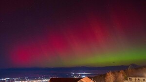 Insólitas auroras boreales se vieron en Argentina y en Chile