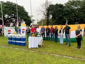 Hinterleitner participó de la inauguración de la Liga Deportiva de Cambyretá