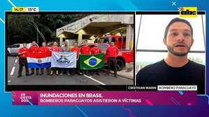 Inundaciones en Brasil: bomberos paraguayos cooperaron para asistir a víctimas  - Ensiestados - ABC Color