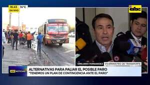 Video: Opama presentó alternativas para paliar el posible paro de transportes - ABC Noticias - ABC Color