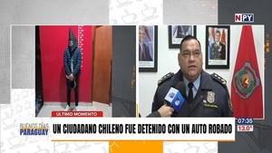 Arrestan a un chileno con un vehículo robado - Noticias Paraguay