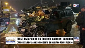 Quiso escapar de controles anticontrabando y causó un accidente - Noticias Paraguay