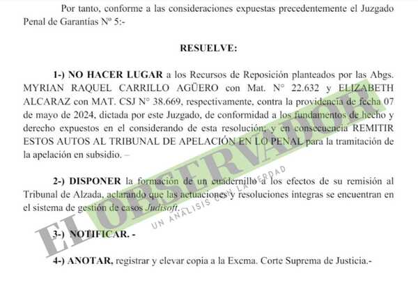 Abogadas podrían ser sancionadas por dilatar audiencia preliminar de presunto narco